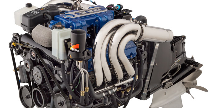 Mercury Racing's new naturally aspirated 8.6-liter 540 engine has a 21-cubic-inch displacement advantage—523 cubic inches as opposed to 502 cubic inches—over the HP525EFI model.