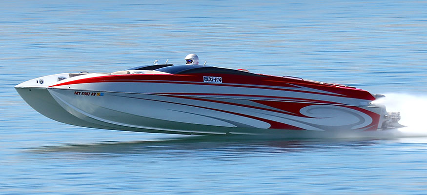 George Ogden is going to run his E-Ticket Luxury Cat with recently repowered Teague Custom Marine engines at the Desert Storm Poker Run next week.