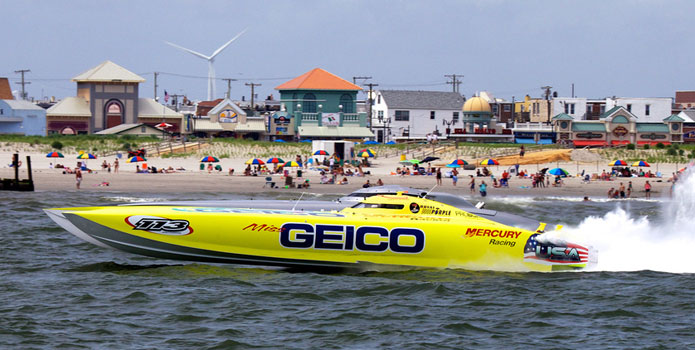 Several elements including an offshore race combined to make the first Atlantic City Festival of Speed a roaring success. Photo courtesy/copyright Tim Sharkey/Sharkey Images.