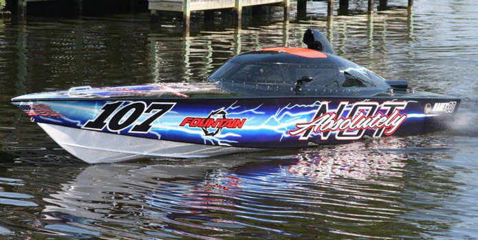 Fountain's first new raceboat in several years will compete tomorrow at the SBI New York City Grand Prix.