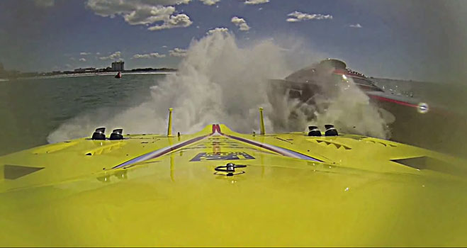 In a fraction of a second, rubbing became racing at last weekend's SBI Nationals in Clearwater Beach, Fla. (Click the image to watch the video.)