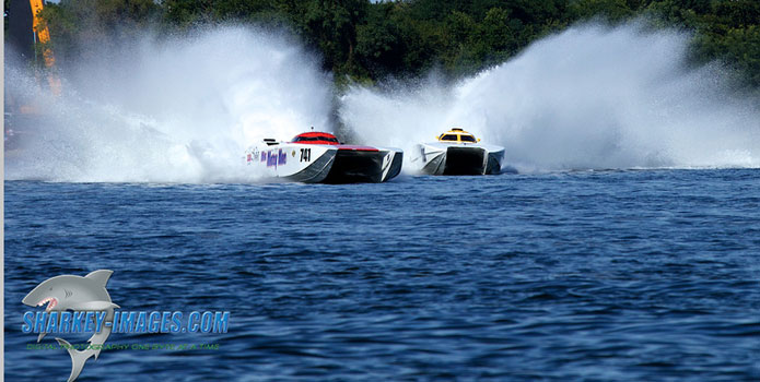 Fall color—offshore powerboat racing style. Photo courtesy/copyright Tim Sharkey/Sharkey Images.