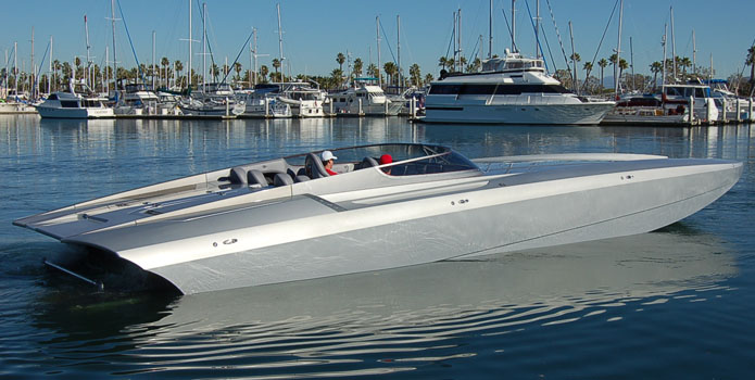 After a day of testing the new M41 Widebody, the energy level at Dave's Custom Boats is out of this world.