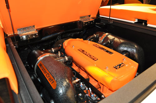 A high-peformance verson of the 7.4-litre engine above that Ilmor created for MasterCraft should be available by 2012.