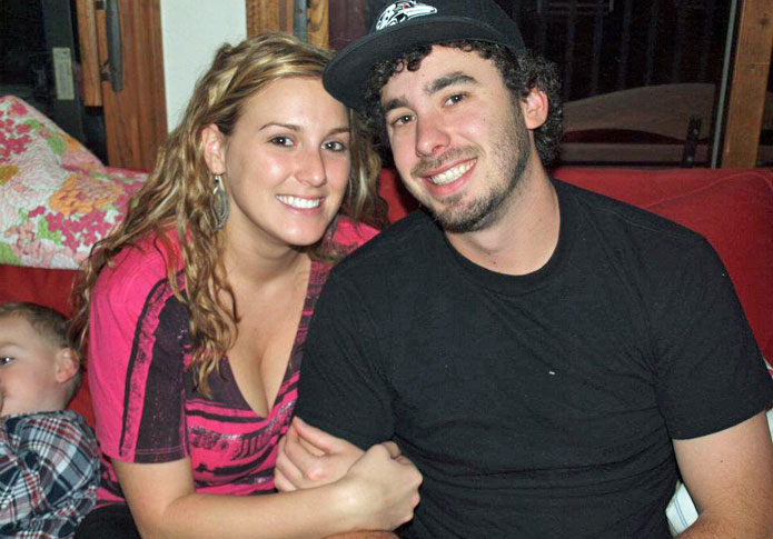 Britt Lilly (right) with his girlfriend Amanda Majstorovic.