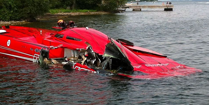 Bill Tomlinson, owner of the 50-foot catamaran My Way, was confirmed to be unharmed after an accident at the 1000 Islands Poker Run.