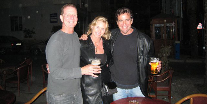 Tom Newby (far right) with former Powerboat magazine publisher Vicki Newton and Matt Trulio 