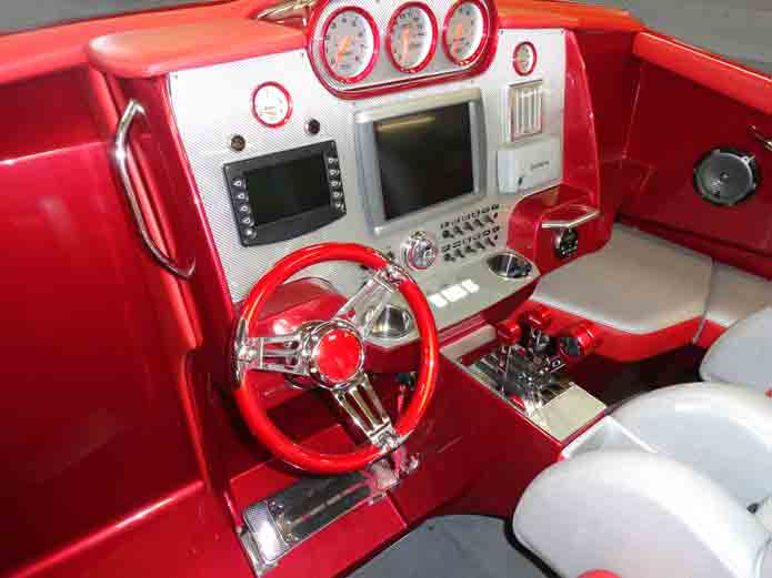 The command center of the Ilmor-engine-powered Nor-Tech 477.