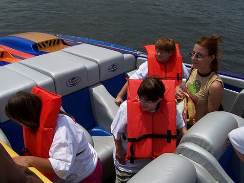 Shore Dreams provides free performance-boat rides to mentally and physically challenged children and adults.