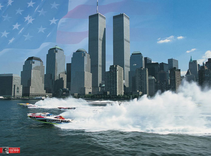 The original Tom Newby poster depiects a skyline that changed forever on September 11, 2001.