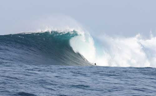 Photographer Robert Brown captured this image of big-wave surfer Mike Parsons at Cortes Bank.