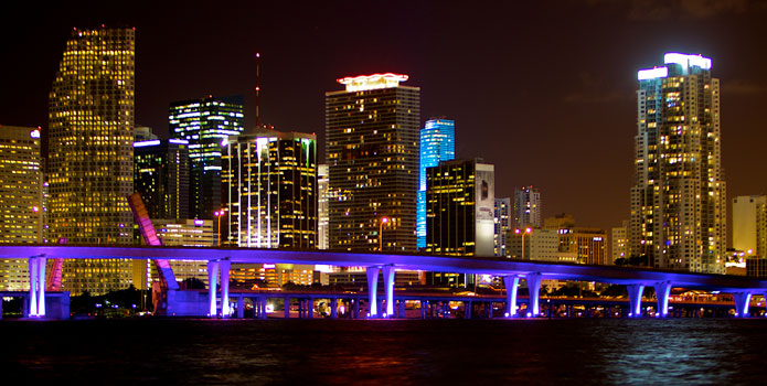The FPC and PBN parties—and the rest of the South Beach nightlife—are just a causeway away from downtown Miami. Photo courtesy/copyright Tim Sharkey/Sharkey Images.