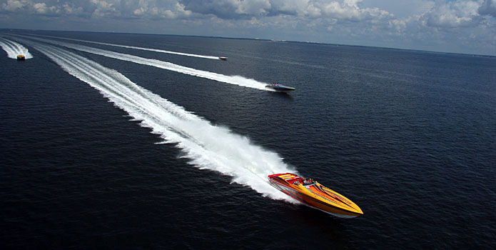 After its annual Miami Boat Show Poker Run, the Florida Powerboat Club will return to Fort Myers this year. Courtesy Florida Powerboat Club