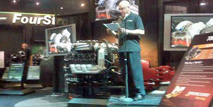 Kiekhaefer in 2010 during the unveiling of the Mercury Racing 1350 at the Miami International Boat Show.