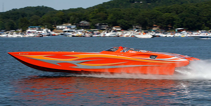 Now owned by Abraham, the 42 MTI ran 146 mph at the 2011 Lake of the Ozarks Shootout.