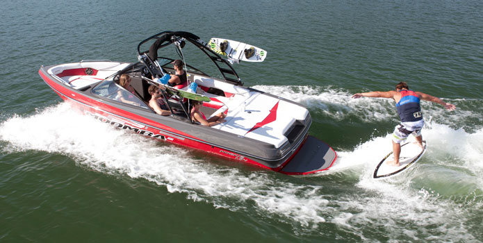 Wake surfing is the rage in watersports these days, which is why tow boat builders have creatd models specifically for the job.