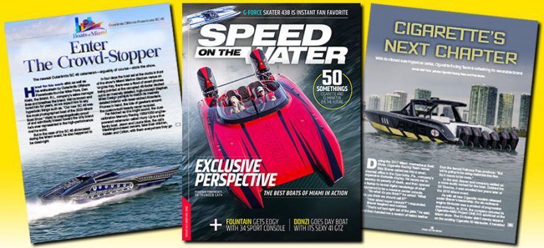 Miami Boat Show Beauties, Cigarette and Eliminator Eye The Future, Donzi 41 GTZ Evaluation And More In New FREE Digital Magazine