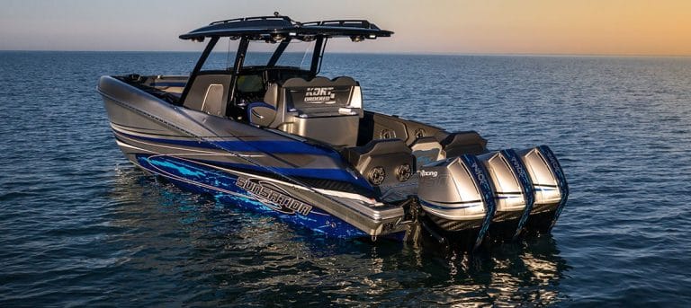 Wittich Takes Delivery Of Remarkable Sunsation 34 CCX With Triple Mercury Racing 450R Engines